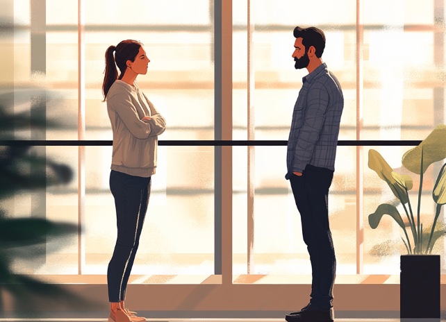 싸우고 있는 연인