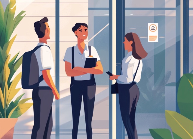 사람들과 소통하는 사람 이미지